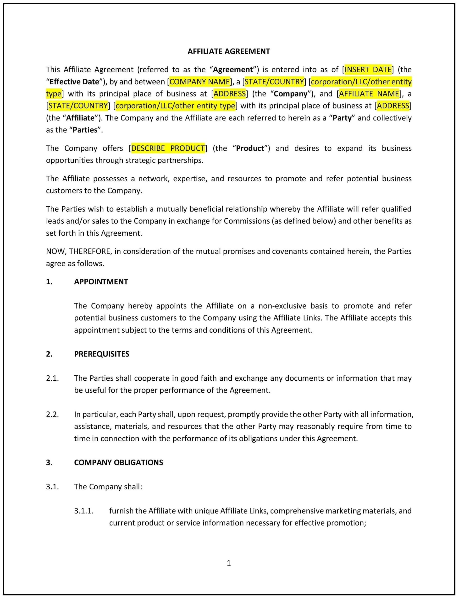 Affiliate-Agreement--Oregon--1-1