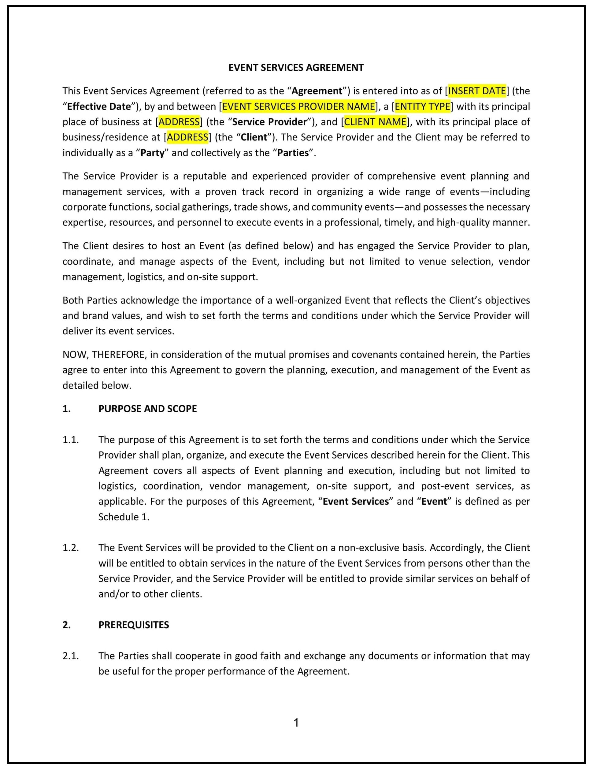 Event-Services-Agreement--Arkansas--1-1