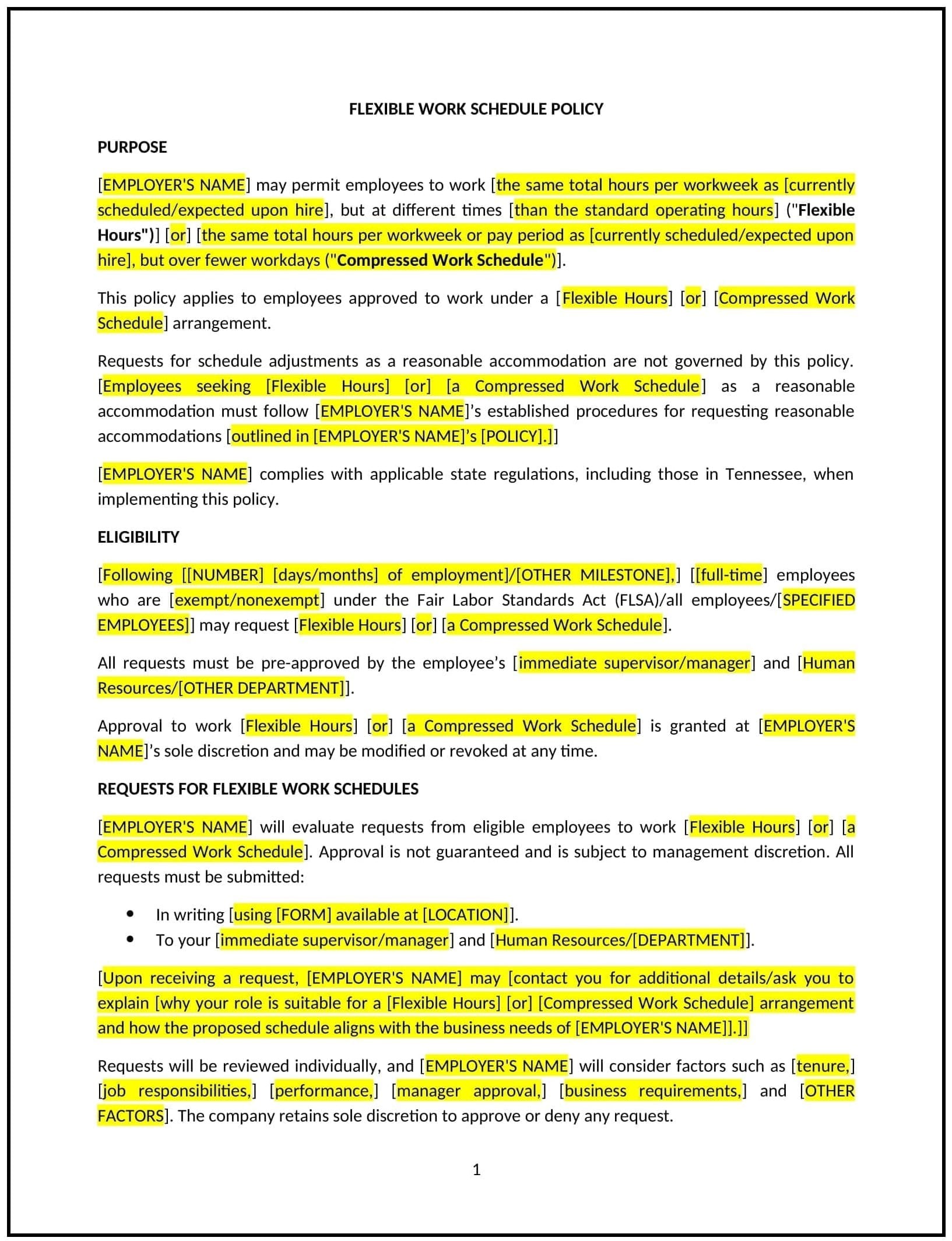 Flexible-Work-Schedule-Policy--Tennessee--1-1-1