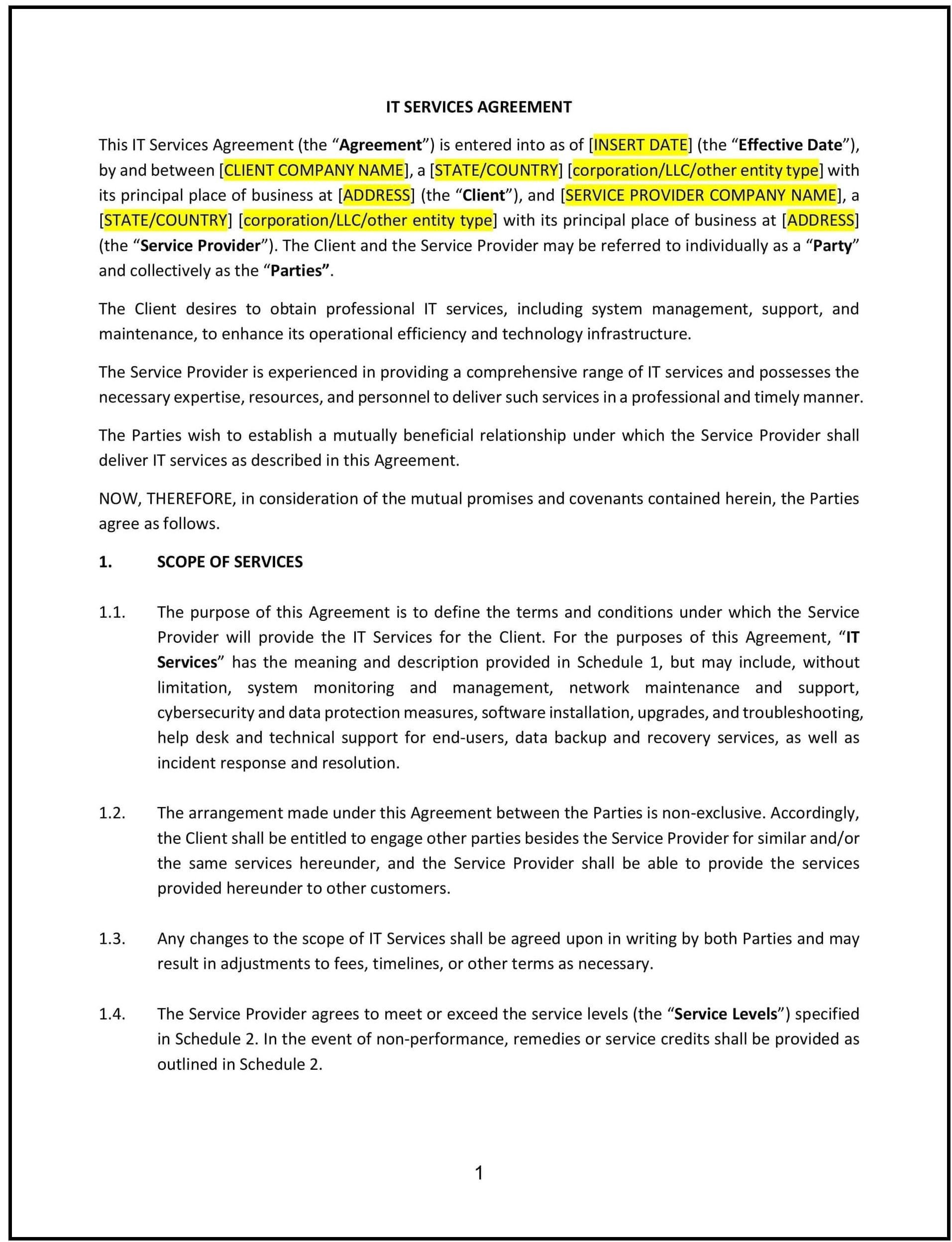 IT-Services-Agreement--Michigan--1-1