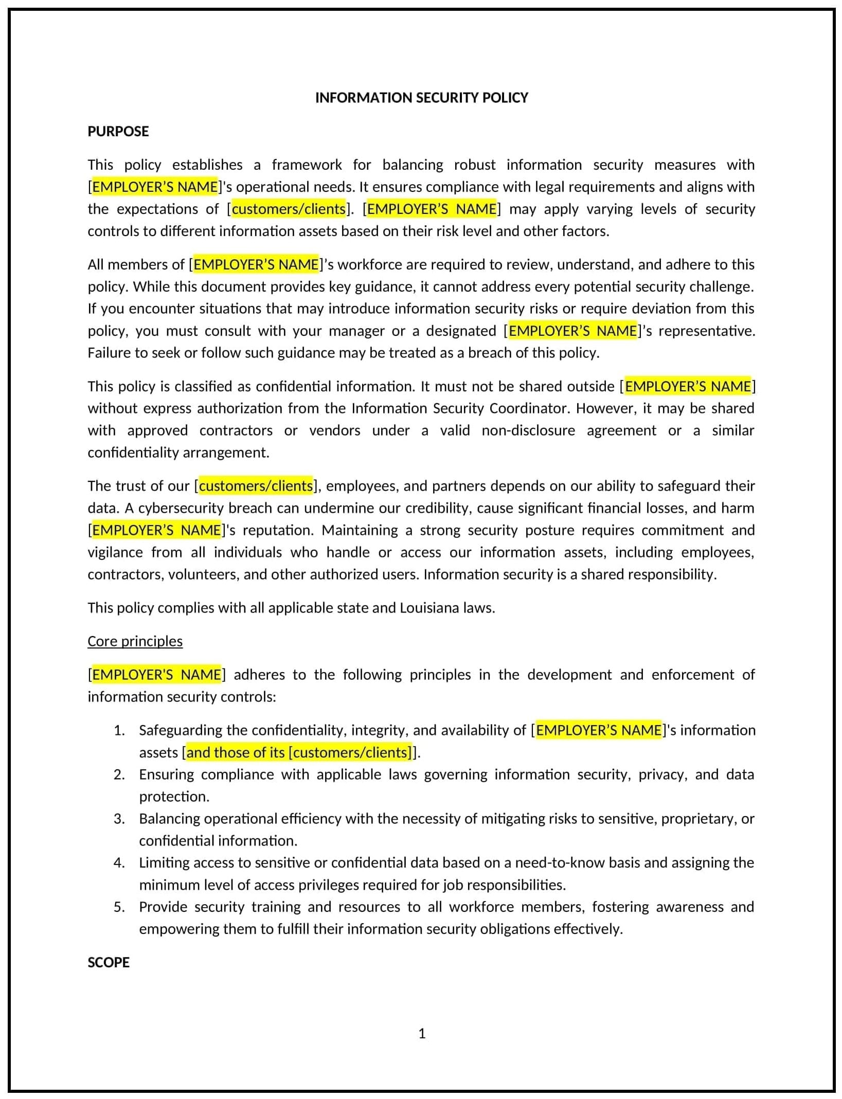 Information-Security-Policy--Louisiana--01-1-1