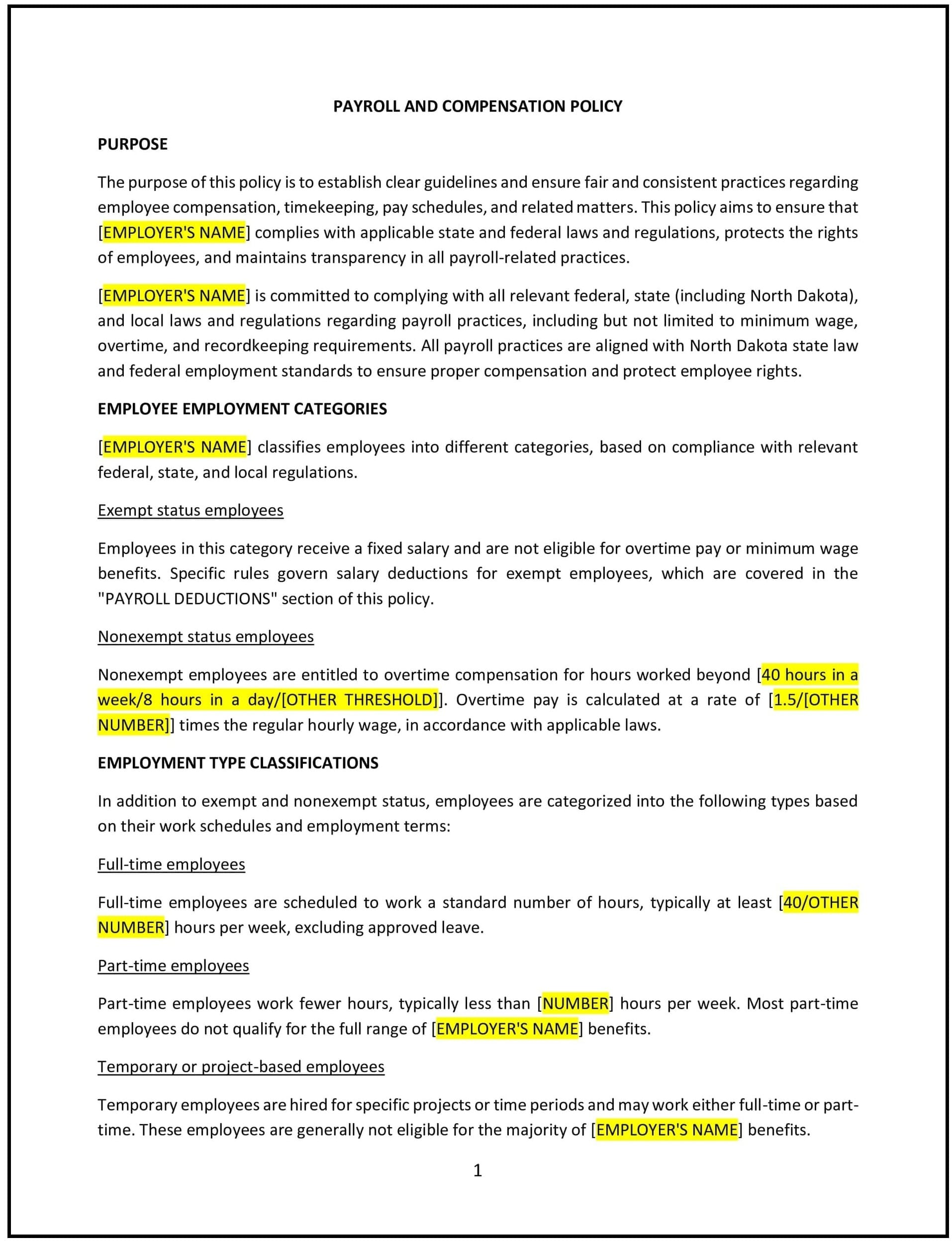 Payroll-and-Compensation-Policy--North-Dakota--1-1