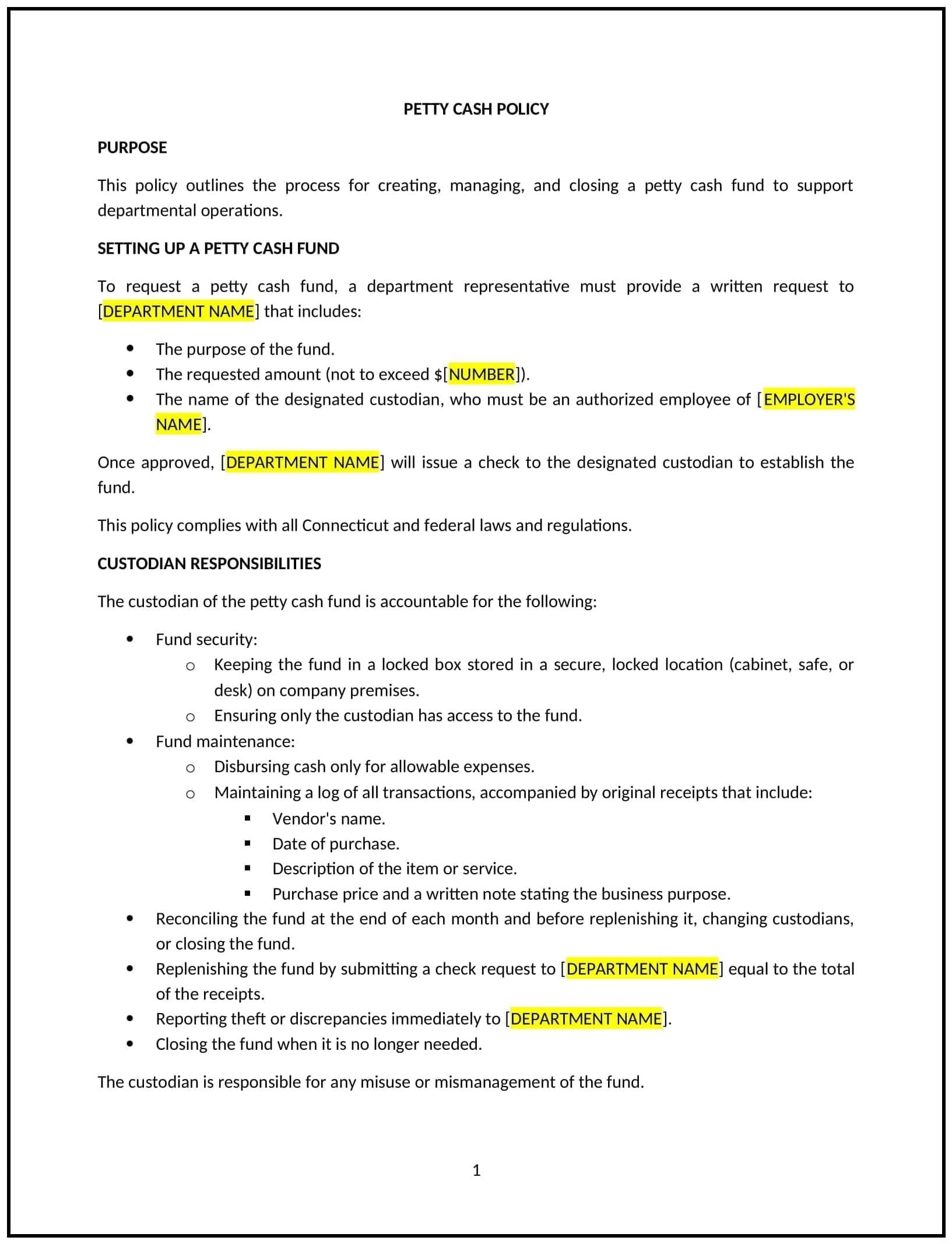 Petty-Cash-Policy--Connecticut--1-1-1