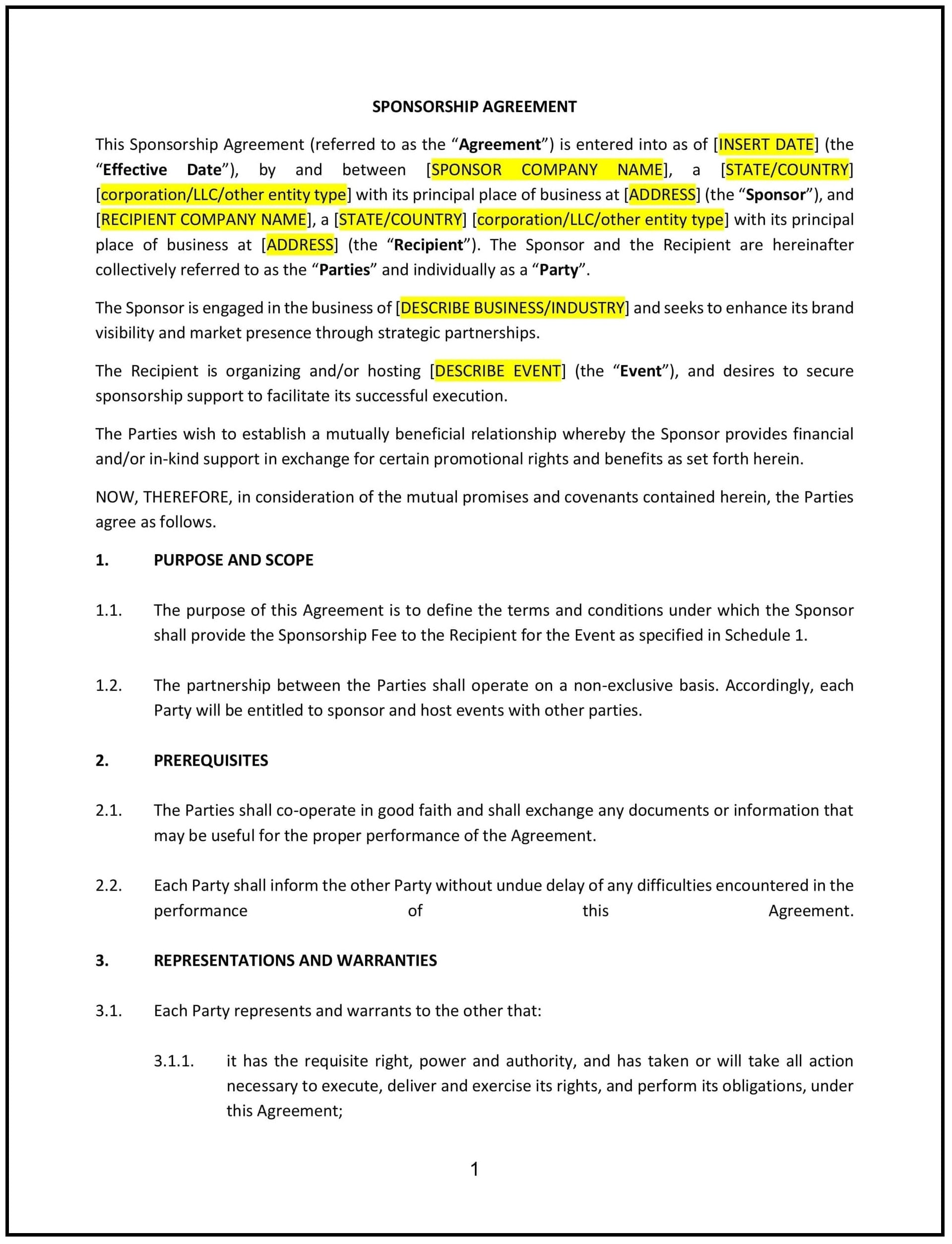Sponsorship-Agreement--Michigan--1-1