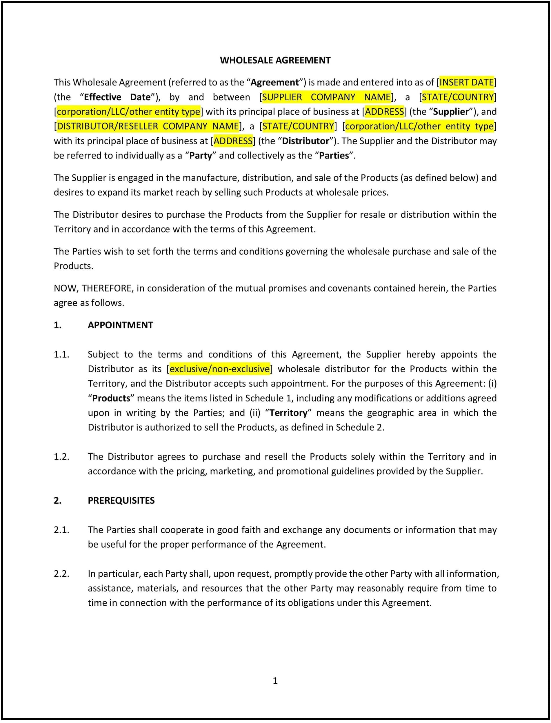 Wholesale-Agreement--Virginia--1-1