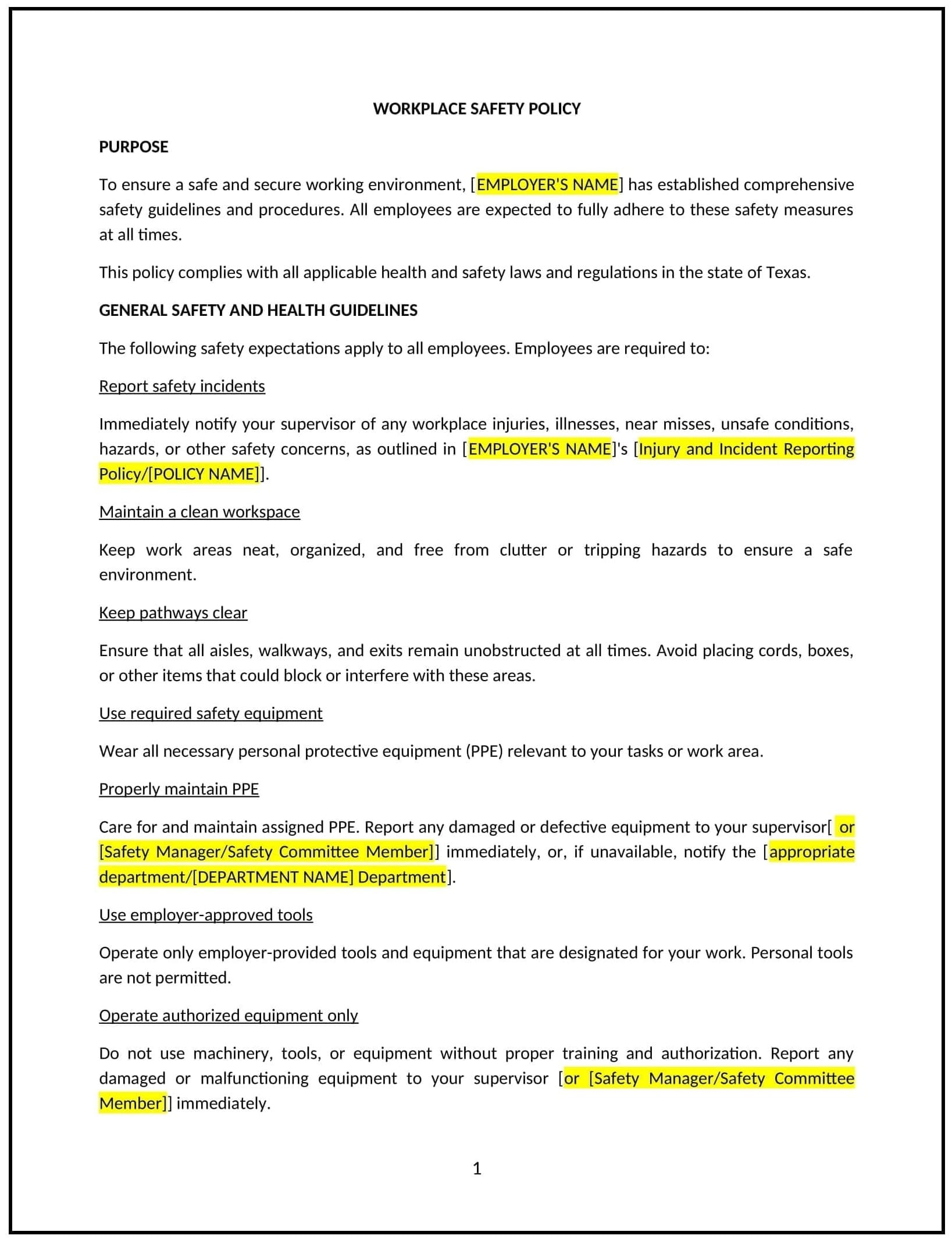 Workplace-Safety-Policy--Texas--1-1-1