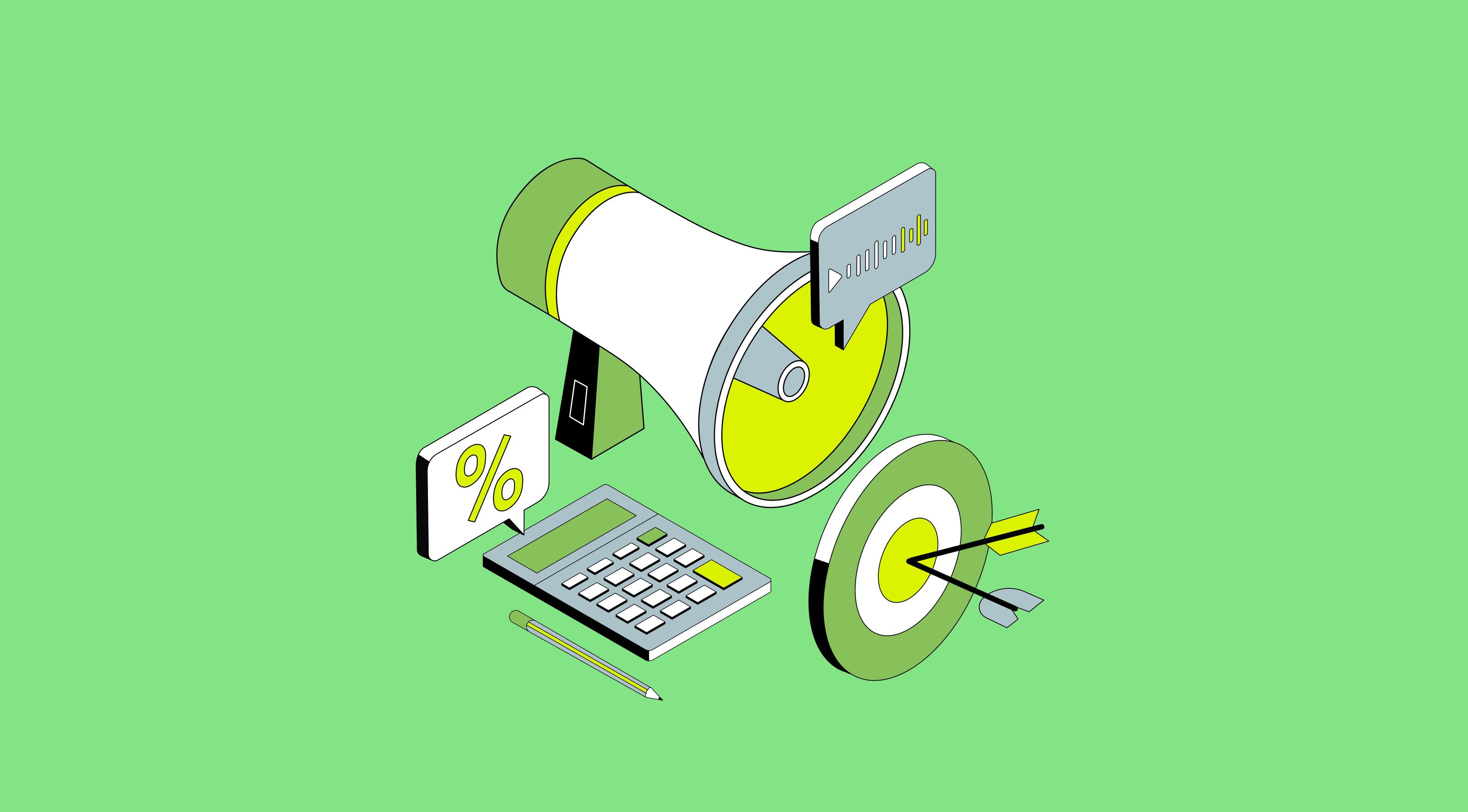 A target and a megaphone