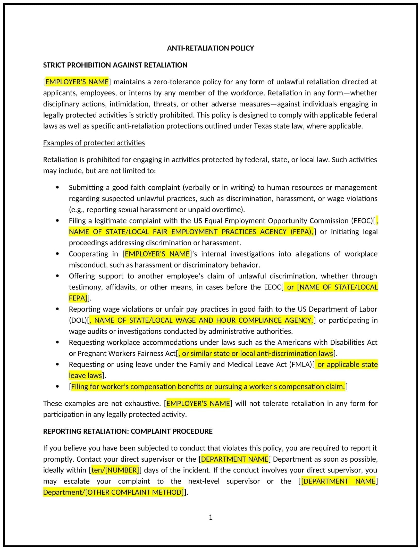 Anti-Retaliation-Policy--Texas--1-1-1