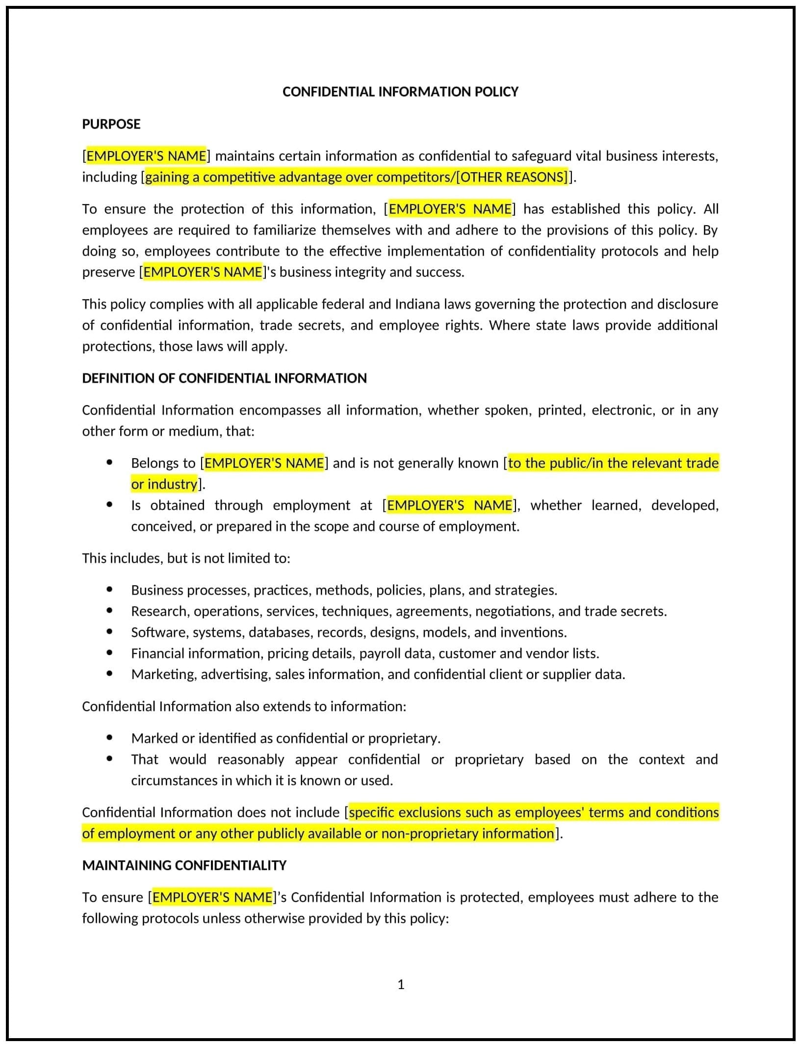 Confidential-Information-Policy--Indiana--1-1-1