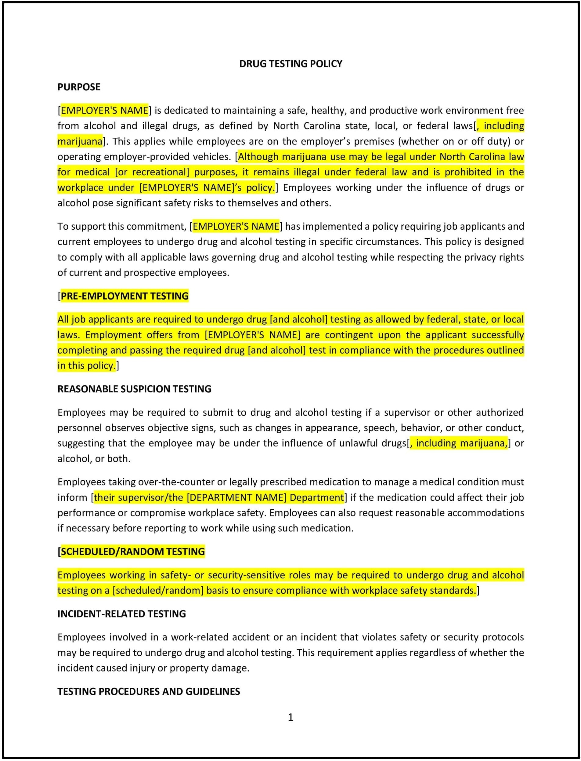 Drug-Testing-Policy--North-Carolina--1-1