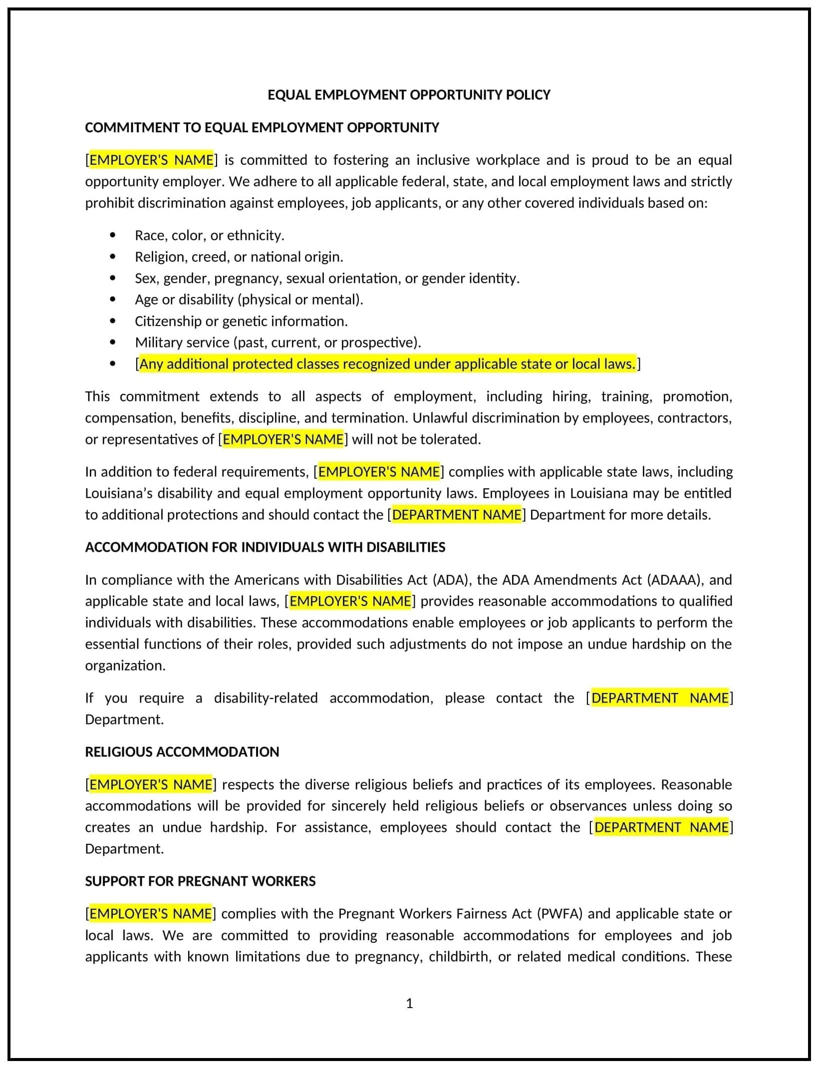 Equal-Employment-Opportunity-Policy--Louisiana--1-1-1