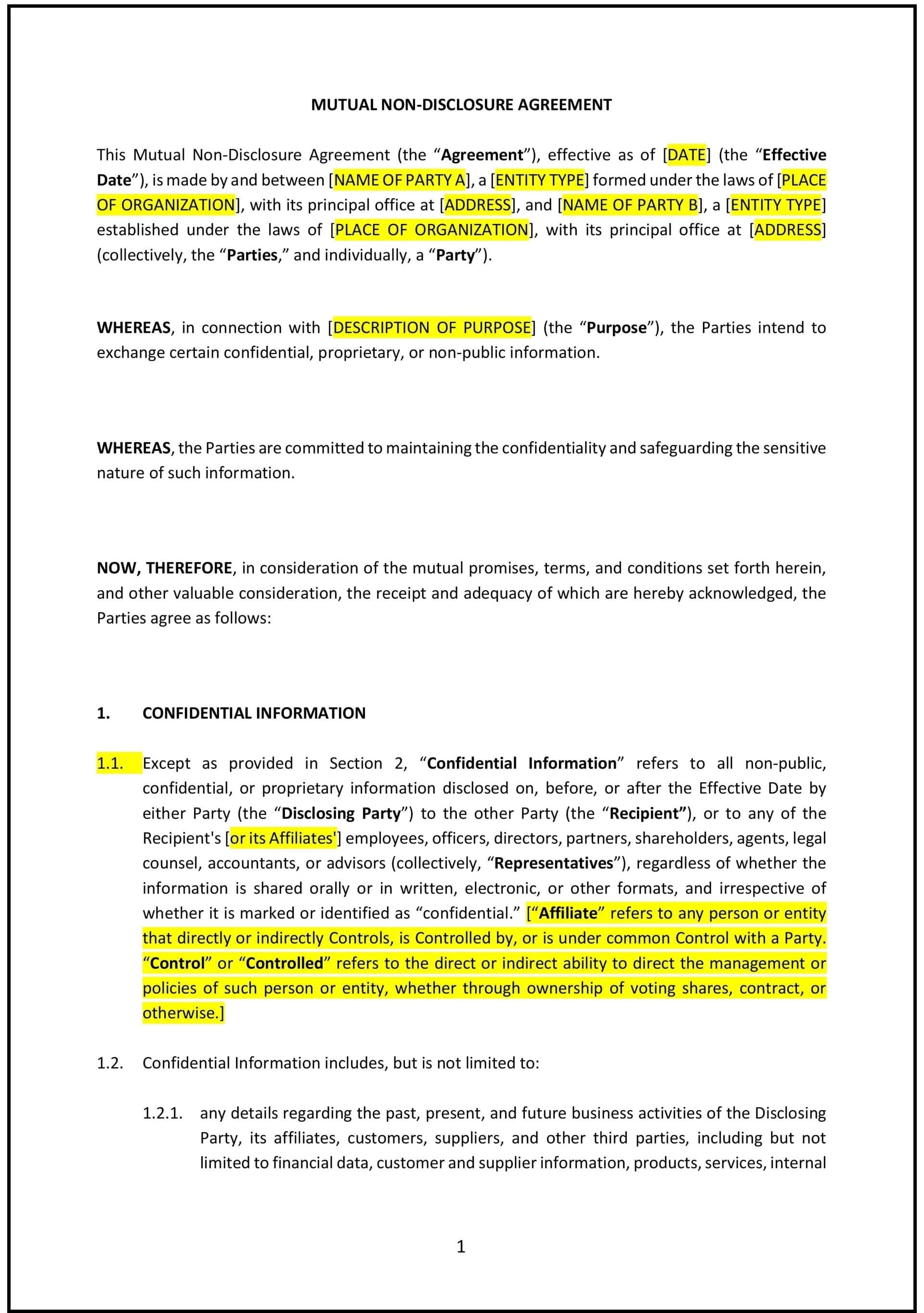 Non-Disclosure-Agreement--Mutual---South-Dakota--1-1