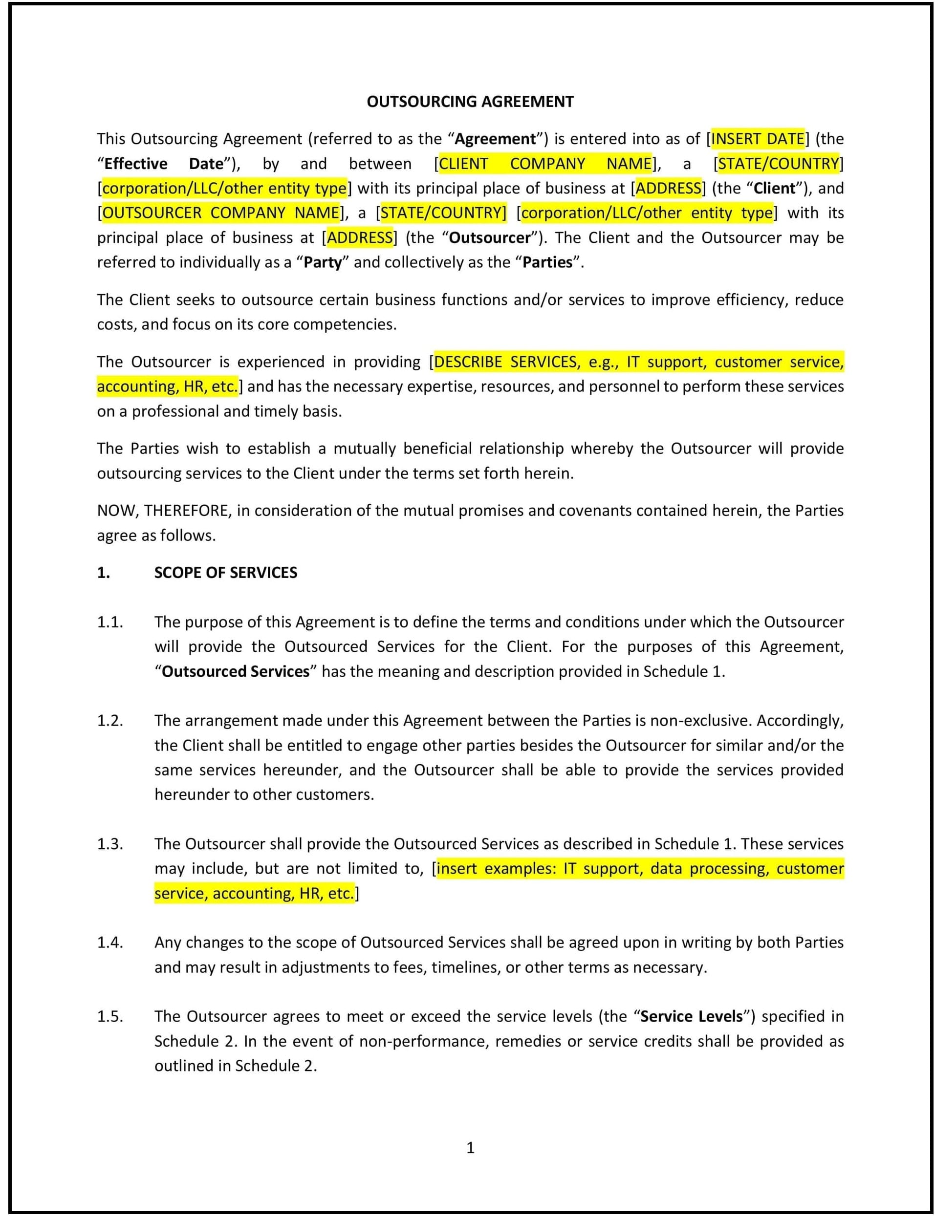 Outsourcing-Agreement--Rhode-Island--1-1