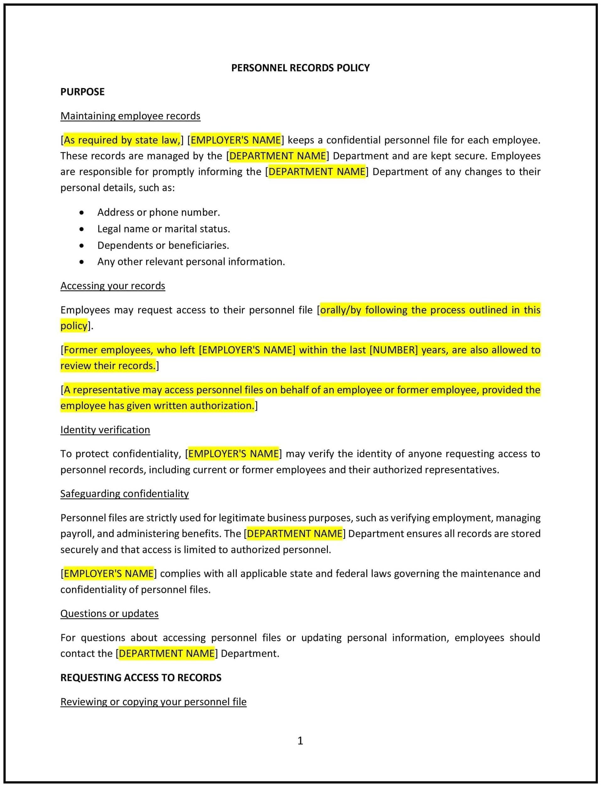 Personnel-Records-Policy--Maryland--1-1