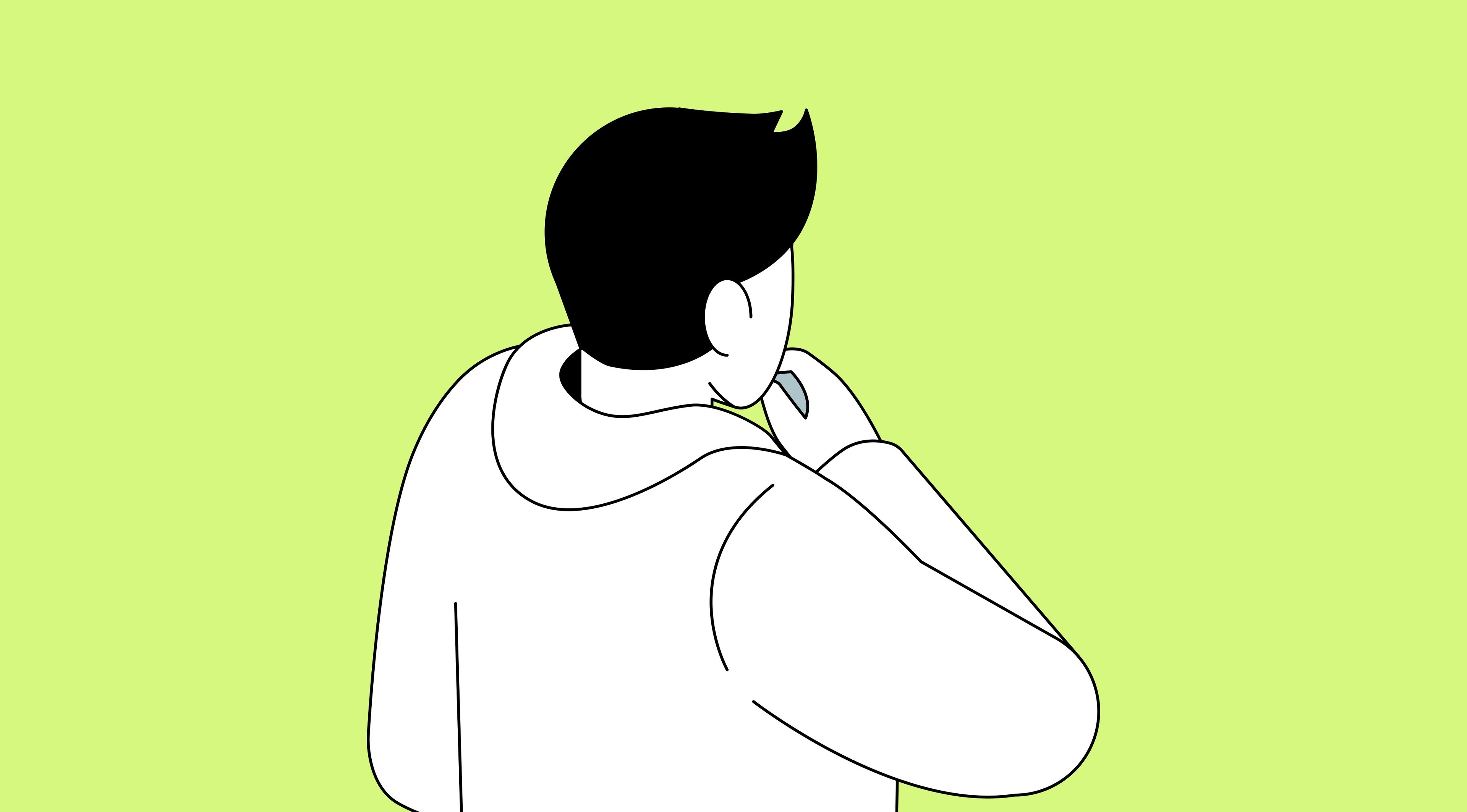 A person looking facing at the horizon