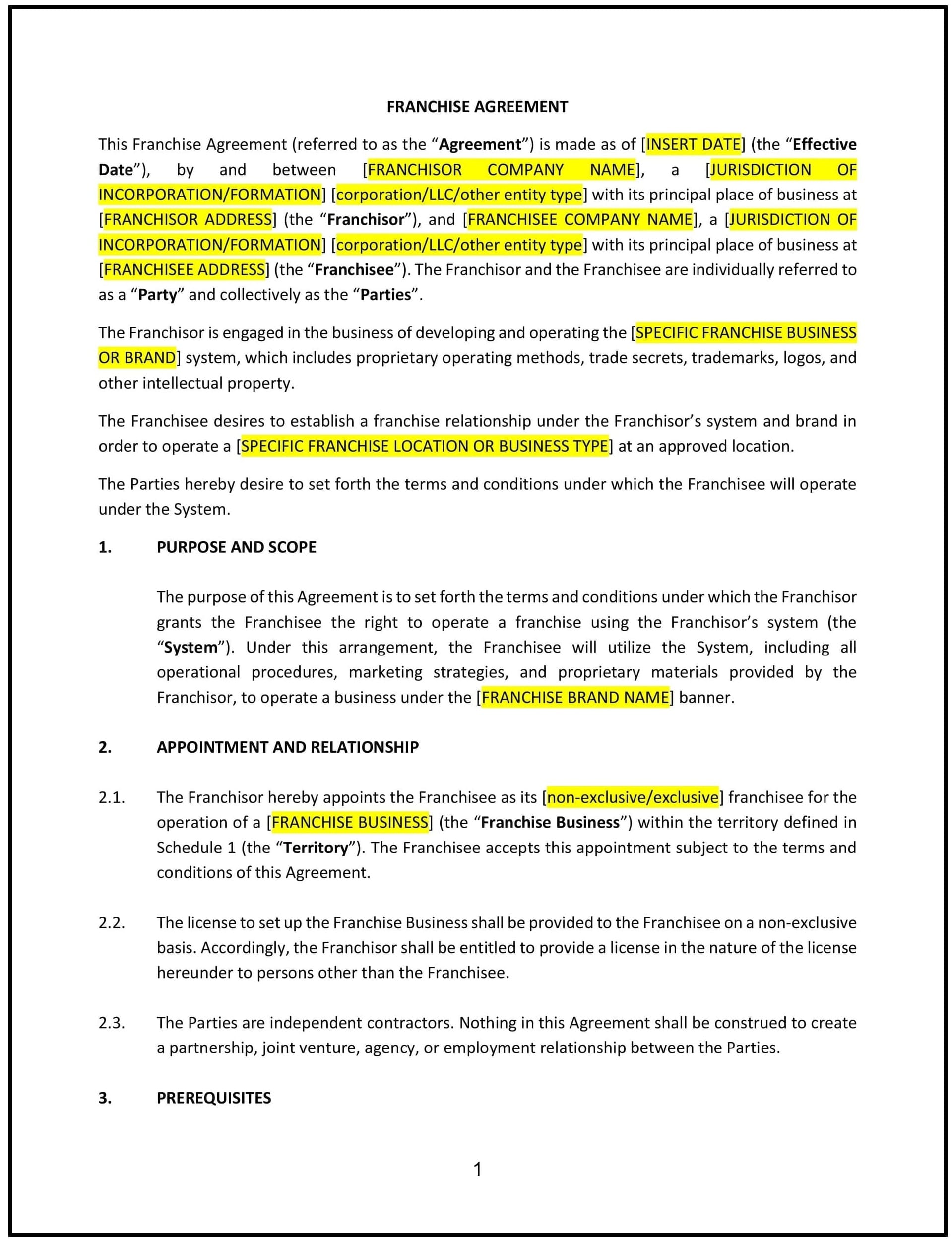 Franchise Agreement (New Mexico): Free template