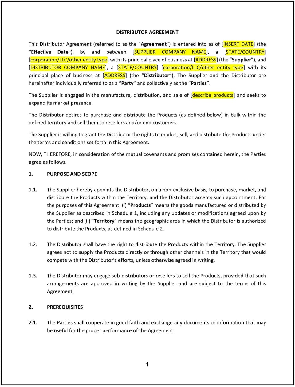 Distributor Agreement (Kentucky): Free template