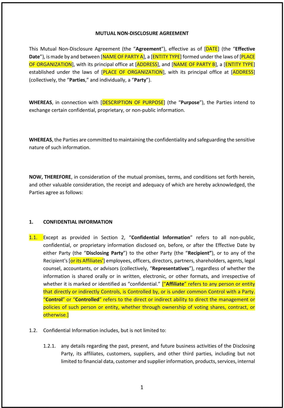 Non-Disclosure Agreement (Mutual) (Louisiana): Free template