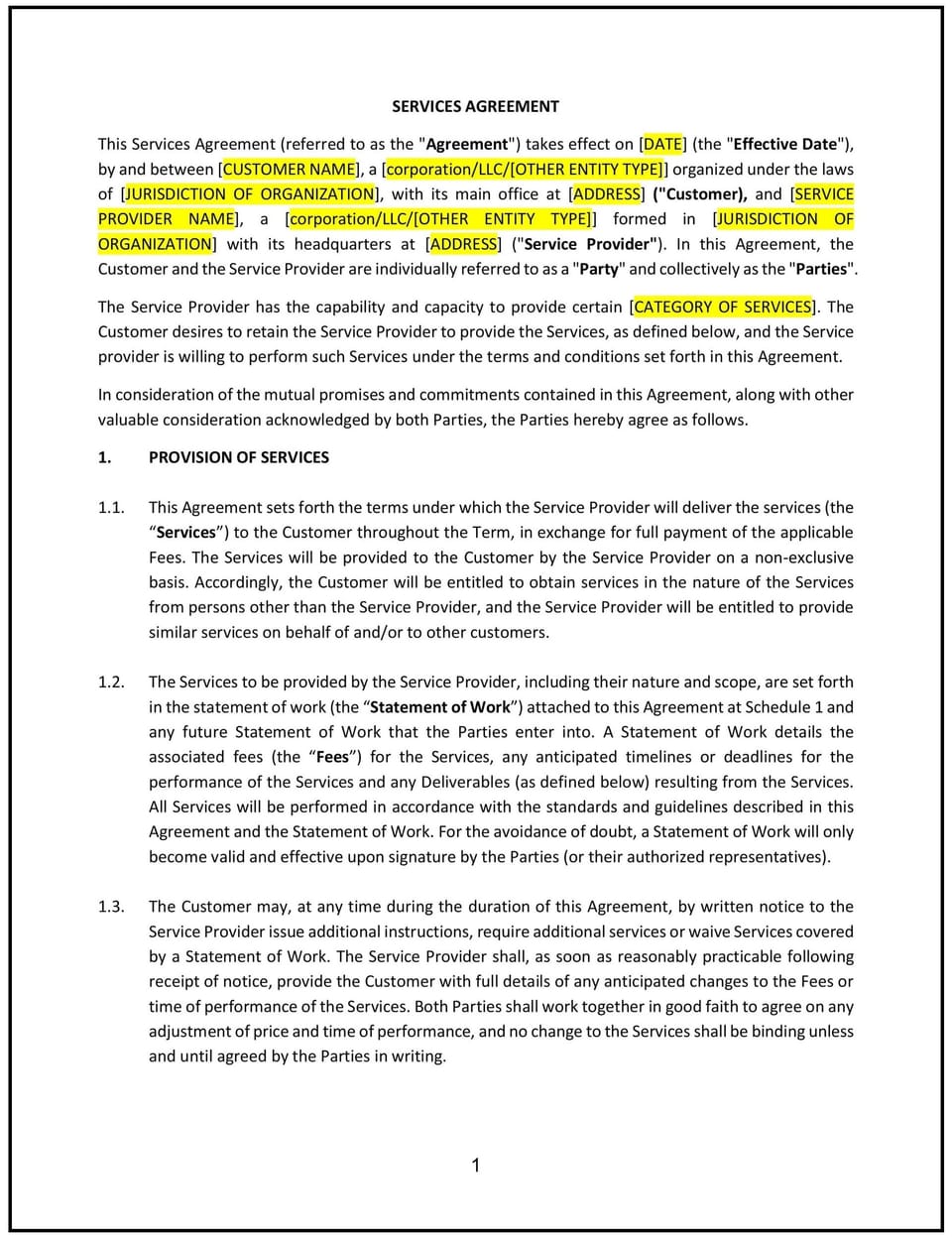 Service Level Agreement (SLA) (Connecticut): Free template