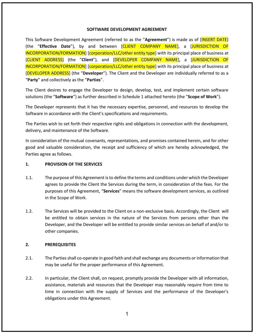 Software Development Agreement (Iowa): Free template