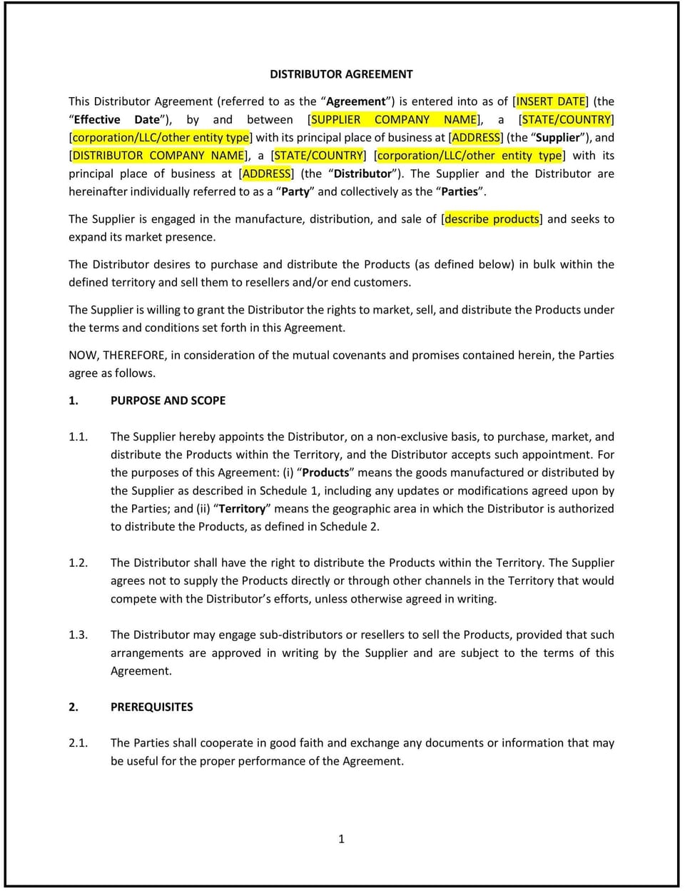 Distributor Agreement (Virginia): Free template