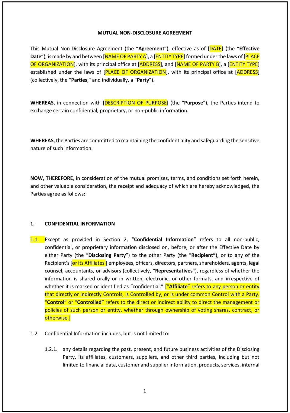 Non-Disclosure Agreement (Mutual) (Rhode Island): Free template