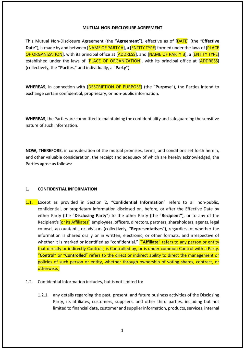 Non-Disclosure Agreement (Mutual) (South Dakota): Free template