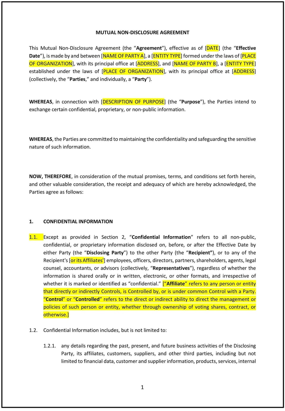 Non-Disclosure Agreement (Mutual) (Utah): Free template