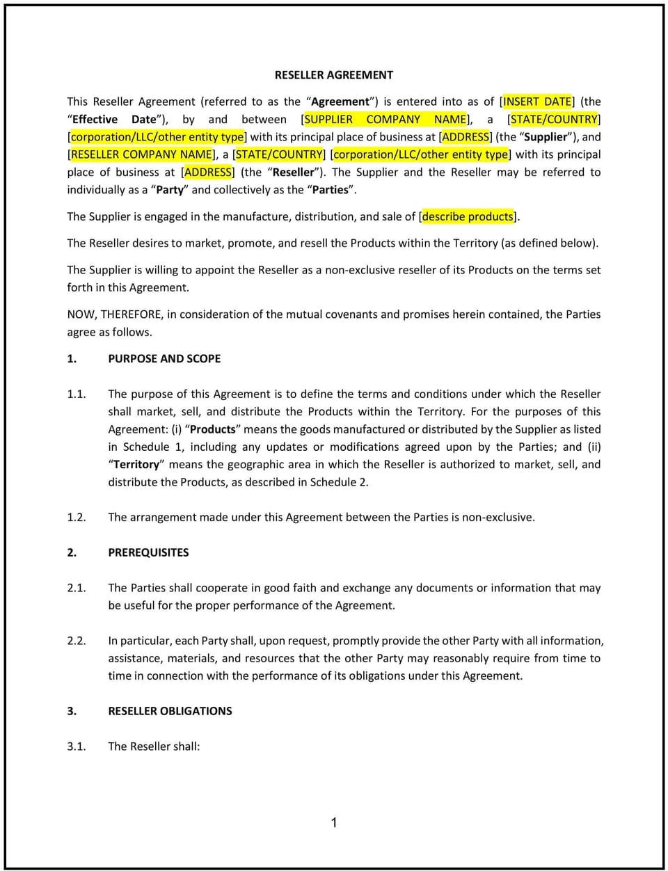 Reseller Agreement (Minnesota): Free template