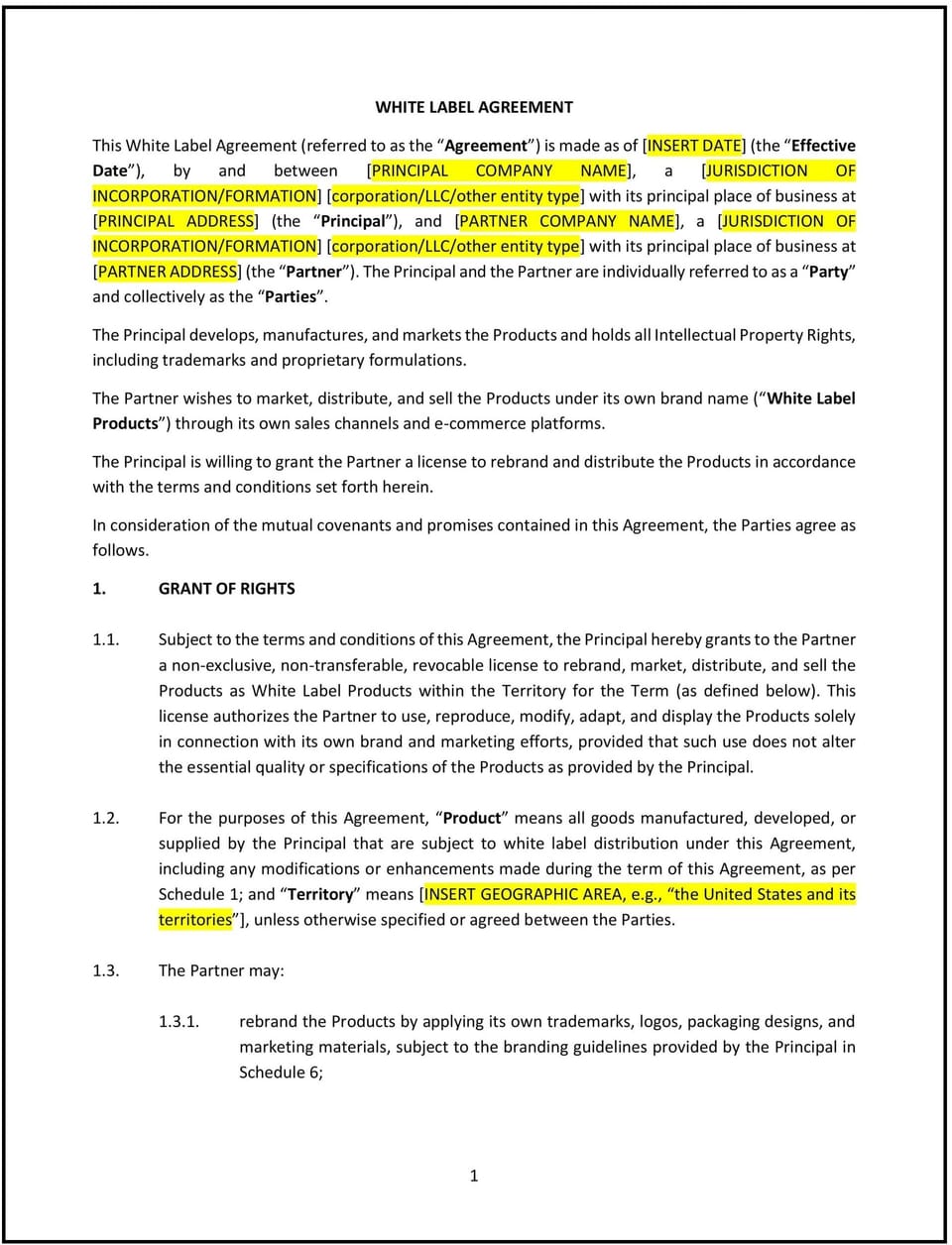 White Label Agreement (Wisconsin): Free template